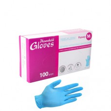 Перчатки нитрил неопудр (M) Household Gloves,ГОЛ,100 шт/уп,500пар.кор/50пар.уп